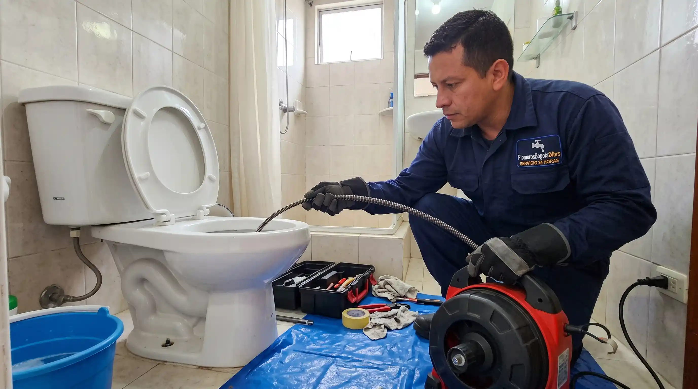 Tecnología no invasiva para reparación de sanitarios en Bogotá Inspección y desobstrucción técnica con sonda eléctrica para arreglo de inodoros en Bogotá sin romper baldosas